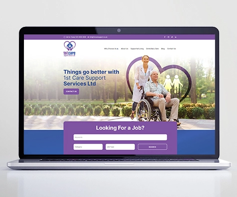 1st Care Support Services Web Design Agency Woking