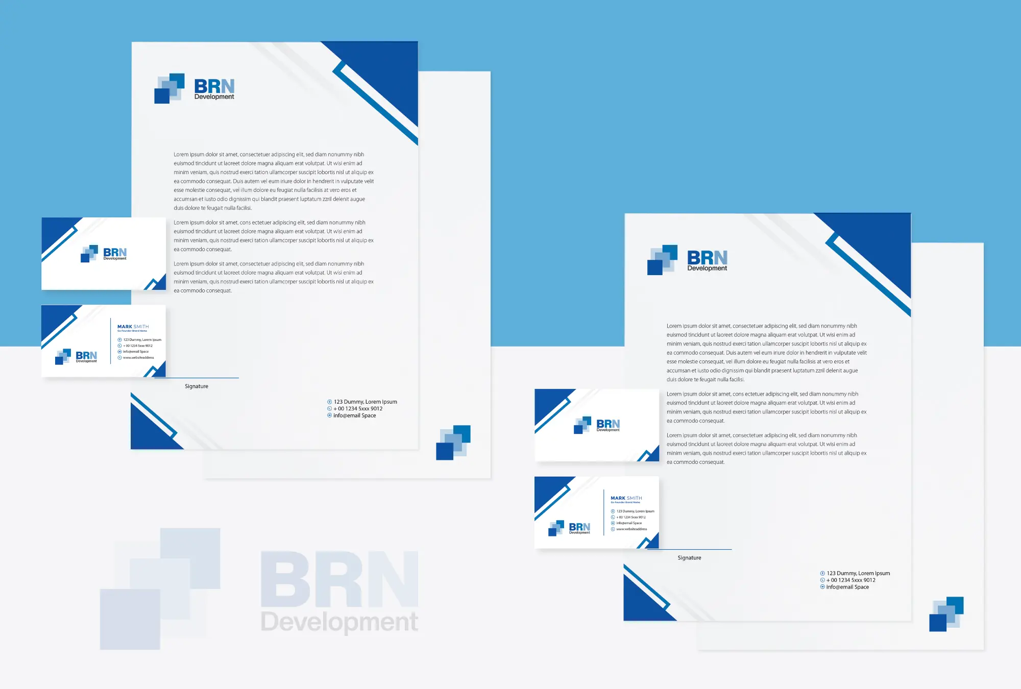 Brn Business Card And Letterhead Design