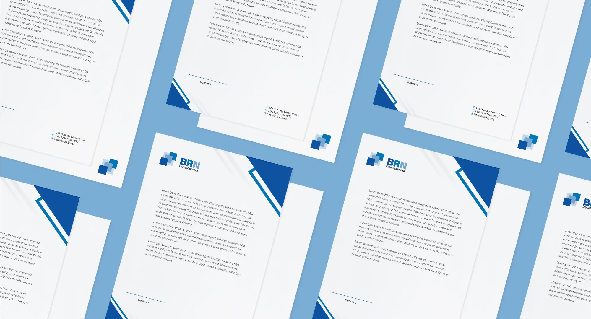 Brn Business Card And Letterhead Graphic Design