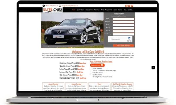 Elite Cars Guildford Web Design traffic monitoring system in Surrey, UK
