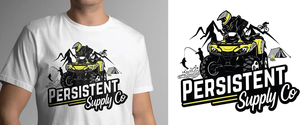 Graphic Design T-Shirt Persistent Supply Agency Woking