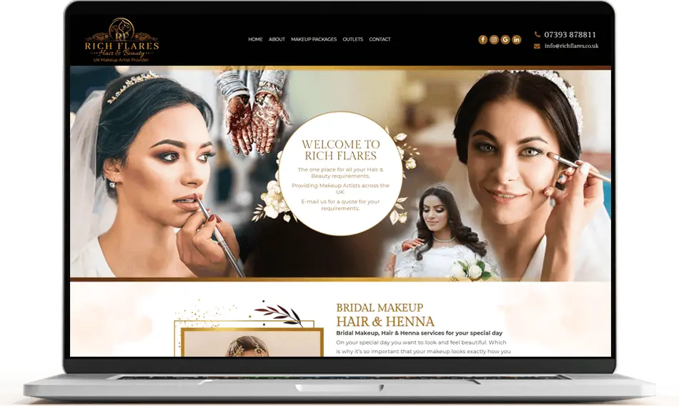 Makeup Artist Website Design And