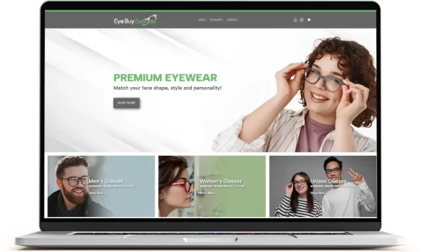 Eye Buy Express Prescription glasses WordPress Web Design and Development Services