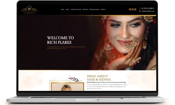 Rich Flares Web Design The Makeup Artistry in London, UK