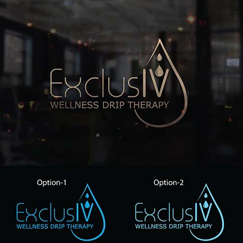 Logo Design Exclusiv Wellness Drip Therapy Agency Woking